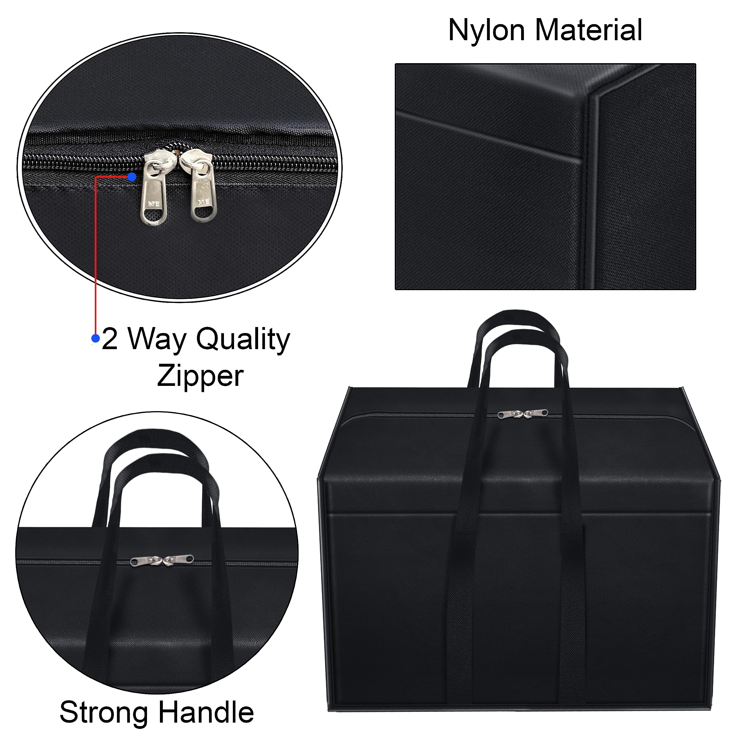 Storite 10 Pack Nylon 85 L Moisture Proof Multi-Purpose Underbed Storage Bag/Clothing Storage Organiser/Toy Storage/Stationery P